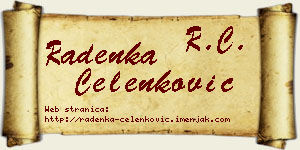 Radenka Čelenković vizit kartica